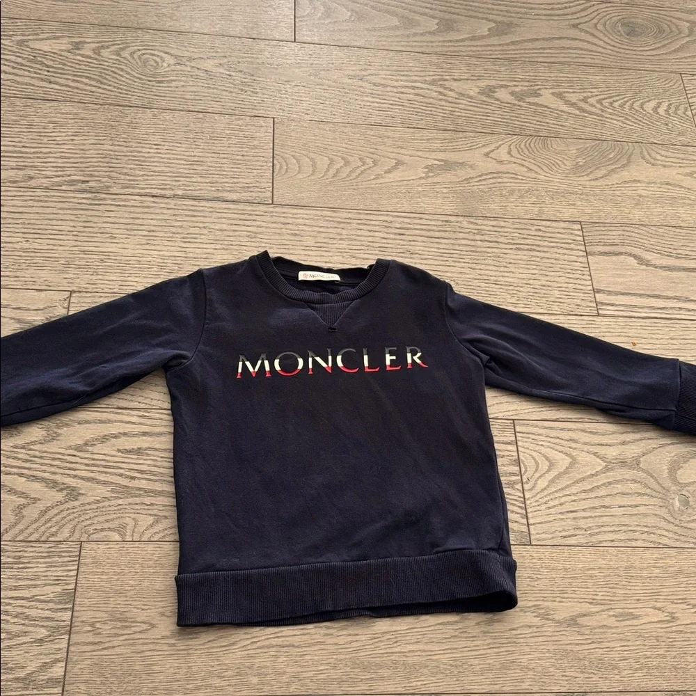 Moncler Kids Navy Sweatshirt with Logo